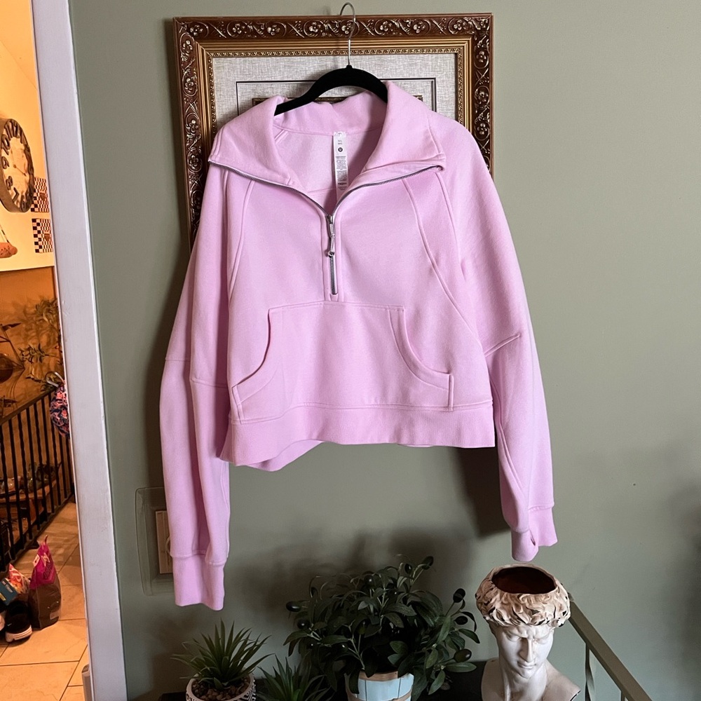 Lululemon Athletica Light Pink Cropped Hoodie
